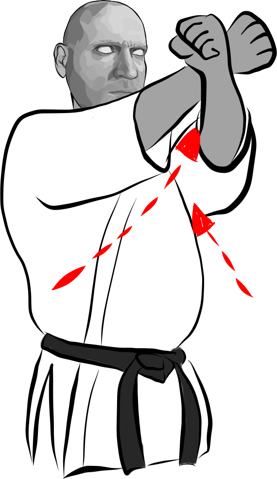 Kosa uke (Crossed block)